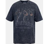 Firetrap Acid Wash Oversized T-Shirt Doberman 2XL Male