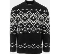 Firetrap Pattern Crew Jumper Men Noir/Mono L Male
