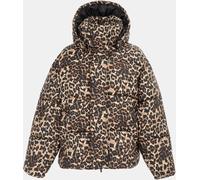 Firetrap Quilted Detachable Hood Long Sleeve Oversized Fit Medium Puffer Jacket Imprimé léopard 14 (42) Female