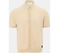 Firetrap Short Sleeve Knit Polo Shirts Cardigan Beige M Male