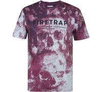 Firetrap Sub T Shirt Mens Crâne Bourgogne S Male