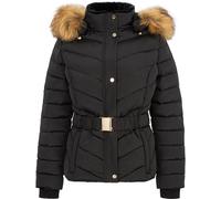 Firetrap Belt Bubble Jacket Womens Noir 8 (36) Female