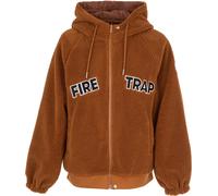 Firetrap Women Reversible Teddy Jacket Caramel/Marron 8 (36) Female