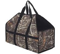 Firewood Tote Bag Indoor Heavy Firewood Log Carrier Tote Bag Foldable Canvas Firewood Log Carrier Fire Place Wood Carring Bag with Handles for Gardens Basements Offices Lawns