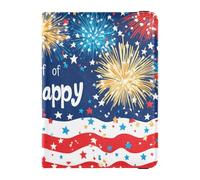Firework 4th of July Independence Day Porte-passeport en cuir coloré pour voyage famille pour voyage Portefeuille Combo Badge ID Vaccin Card Holder Portefeuille pour femme étanche, feu d'artifice 4