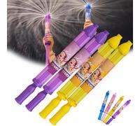 Firework Water Gun, New Romantic Fireworks Style Water Spray Toy for Couples, Fireworks Waters Spray Toy, High Pressure Pull-Out Sprinkler Sprays Toys for Bathing, Pool, Party (2Purple+2Yellow)