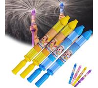 Firework Water Gun, New Romantic Fireworks Style Water Spray Toy for Couples, Fireworks Waters Spray Toy, High Pressure Pull-Out Sprinkler Sprays Toys for Bathing, Pool, Party (2Yellow+2Blue)