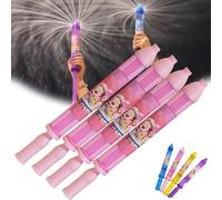 Firework Water Gun, New Romantic Fireworks Style Water Spray Toy for Couples, Fireworks Waters Spray Toy, High Pressure Pull-Out Sprinkler Sprays Toys for Bathing, Pool, Party (Pink*4)