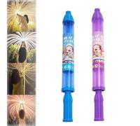 Firework Water Gun, Romantic Firework Style Water Spray Toy for Couples, Beach Pool Water Spray Toy, High Pressure Pull-Out Sprinkler Spray Toys for Bathing, Pool, Party (Blue+Purple)