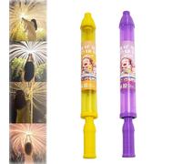Firework Water Gun, Romantic Firework Style Water Spray Toy for Couples, Beach Pool Water Spray Toy, High Pressure Pull-Out Sprinkler Spray Toys for Bathing, Pool, Party (Yellow+Purple)