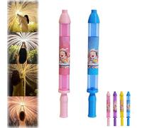 Firework Water Spray Gun, Fireworks Water Gun, Romantic Fireworks Style Waters Spray Toy for Couples, Waters Firework Sprinkler for Party, Interactive Game Family Friends (Blue + Pink)