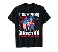 Fireworks Director If I Run We All Run 4th of July Patriotic T-Shirt