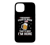 Fireworks Food Beer That's Why I'm Here Drinking 4th of July Coque pour iPhone 13