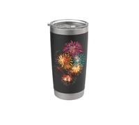 Fireworks Pyro Explosion Pyrotechnie Feu d'artifice Célébration Gobelet isotherme en acier inoxydable double paroi