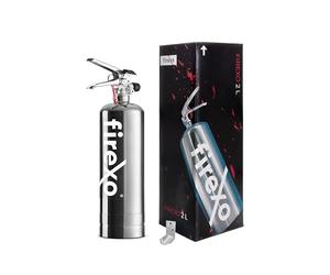 Firexo Extincteur (2 Liter) - Extincteur Maison Tous Feux en Acier Inoxydable, Batterie Lithium, Bureau, Cuisine, Voiture, Travail, Restaurant, Bateau - Fire Extinguisher for All Fires