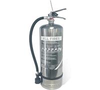 Firexo Extincteur (6 Liter) - Extincteur Maison Tous Feux en Acier Inoxydable, Batterie Lithium, Bureau, Cuisine, Voiture, Travail, Restaurant, Bateau - Fire Extinguisher for All Fires