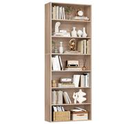 FirFurd Bibliothèque Étagère de Rangement 7 Niveaux Bibliotheque Meuble de Rangement Bibliothèques pour Salon Bureau Chambre 209,5 x 60 x 23,5 cm, Chêne