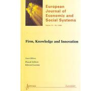 Firm knowledge and innovation europeanjournal of economic an - Jollivet - Hermes Science Publications - broché - Livre