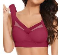 Firmlift Soutien Gorge, Sileor Soutien Gorge sans Armature Brassière Push Up Grande Taille Bra Lingerie Quotidien Forte Poitrine sous-Vêtements Sport Coton Tous Les Jours Couleur Unie