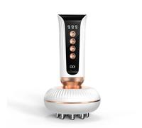 Firmyera Masseur de jambes, soulage les jambes douloureuses et enflées, voix intelligente, lumière rouge, chauffage, massage (blanc)
