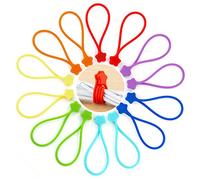 Fironst Reusable Silicone Magnetic Cable Ties, 7.48'' Magnetic Twist Ties for Bundling and Organizing, Holding Stuff, USB Charging Cords, Fridge Magnets, or to Play and Decorate(7 Colors, 14 Pack)