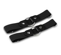 Firschoie 2 Pièces Ceinture Extensible Sans Boucle, Élastique Invisible Unisexe Ajustable pour Femme Homme, Convient aux Jeans et Robes (Noir)