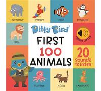 Ditty Bird Livres Parlants: 100 Animaux, 100 Mots. Livres Cartonnés interactifs pour bébés (1-3 Ans) avec Belles Illustrations et sonorités résistantes.
