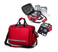 First Aid Bags Empty - First Responder Bag for Trauma, Professional Multiple Compartment Kit Carrier for Emergency Medical Supplies (en anglais seulement)(A)