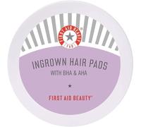 First Aid Beauty Coussinets incarnés avec BHA et AHA - Traitement quotidien - Soulage les brûlures de rasoir, prévient les poils incarnés et apaise les irritations - 28 tampons