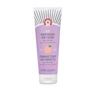 First Aid Beauty KP Bump Eraser Gommage corporel avec 10 % AHA, acide glycolique et acide lactique, aide à la kératose, pilaire et peau de poulet, pour peaux sensibles, nouveau parfum pêche, 226 g