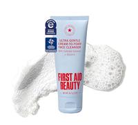 First Aid Beauty Nettoyant Visage Ultra Doux Crème-en-Mousse - Démaquillant Visage avec Avoine Colloïdale & Glycérine, pour Peaux Sensibles, Acnéiques et à Imperfections, 60 ml
