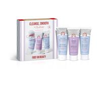 First Aid Beauty Nettoyer, Lisser & Hydrater - Meilleurs Vendeurs Mini - 3 Favoris - Pure Skin Face Cleanser, 56,7g | KP Bump Eraser Body Scrub avec 10% AHA, 56,7g | Ultra Repair Cream, 56,7g