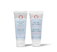 First Aid Beauty Ultra Repair Cream + Pure Skin Cleanser - Intense Hydration Moisturiser for Face + Body 56.7 g + Gentle Facial Cleanser 56.7 g - Safe for Sensitive Skin