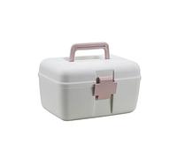 First Aid Kit 9,64 pouces en plastique petite trousse de premiers soins boîte rangement médicaments poignée portable domestique médicaux secours(B)