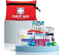 First Aid Kit 92 Items For Home,Vehicle,Travel,Office,Workplace,Hiking,Survival And Outdoors (Red)