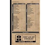 First Aid Kit Checklist: First Aid Supplies Inspection Record Book | safety supplies checklists journal | 100 Pages