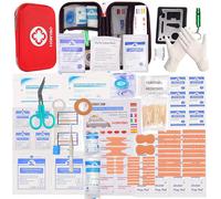 First Aid Kit,Mini Medical Box,200 Pieces Emergency Survival Outdoor Box For Car Home Workplace Travel Camping Hiking And Outdoor Sports