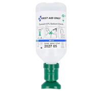 First Aid Only Flacon de rinçage oculaire 500 ml de solution de chlorure de sodium (0,9%), Douche oculaire de premiers secours avec solution saline, P-44011 00