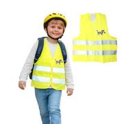 First Aid Only Gilet de Sécurité Enfant Motif Zèbre | Taille Unique pour Enfants 3-8 Ans Selon en 17353:2020 | Fermetures Réglables, Matériau Réfléchissant | P-91926 00