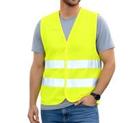 First Aid Only Gilet de Sécurité Jaune | Gilet Haute Visibilité pour Voiture & Vélo Selon en ISO 20471:2013 | Gilet Réfléchissant pour Adultes, Taille Unique, Certifié, Lavable | P-91911 00