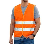 First Aid Only Gilet de Sécurité Orange | Gilet Haute Visibilité pour Voiture & Vélo Selon en ISO 20471:2013 | Gilet Réfléchissant pour Adultes, Taille Unique, Certifié, Lavable | P-91912 00