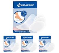 First Aid Only Hydrogel Pansements pour ampoules 6 pièces | Pansements ovales 43 x 68 mm, transparents & hydrofuges | Protège, rafraîchit et favorise la guérison | Flexible avec une adaptation parfait