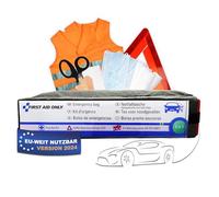 First Aid Only Kit d’Urgence 3 en 1 pour Voiture Din 13164 Triangle de Signalisation Euro 2 Gilets de Sécurité en Iso 20471:2013 Gris P-10021