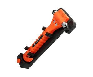 First Aid Only Marteau de secours 2 en 1 avec coupe-ceinture | Marteau de secours dans un support pratique avec système Quick-Click | Lame tranchante pour couper la ceinture de sécurité | P-30000 00