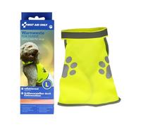 First Aid Only P-91915 00 Gilet de sécurité pour Chien Jaune Taille L | Gilet réfléchissant | Peut être porté avec Fermeture | Tour de Cou : 48-62 cm, Tour de Poitrine : 64-81 cm | 100% Polyester