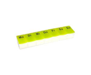 First Aid Only Pilulier 7 jours | Boîte à médicaments pour dosage hebdomadaire | Boîte à pilules compacte pour les déplacements avec compartiments individuels amovibles | P-10031