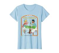 First Alien Autopsy Sarcastic Retro Funny Adult Humor T-Shirt, Femme, Bleu Céleste, M