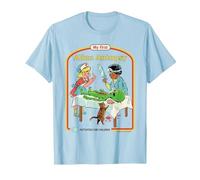 First Alien Autopsy Sarcastic Retro Funny Adult Humor T-Shirt, Homme, Bleu Céleste, M