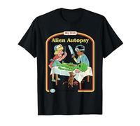 First Alien Autopsy Sarcastic Retro Funny Adult Humor T-Shirt, Homme, Noir, M