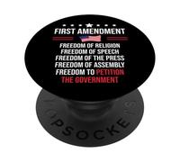 First Amendment Freedom of Speech 1st Amendment US Democracy PopSockets PopGrip Adhésif